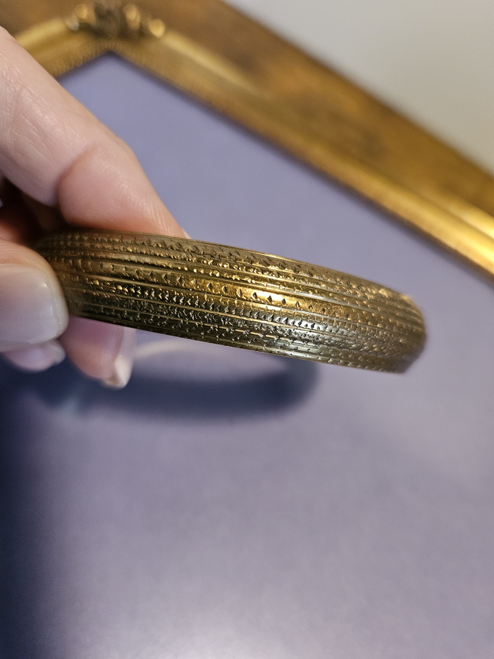 Vintage Heavy Solid Brass Bangle Bracelet 78.68 Grams